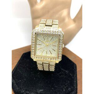 JBW Women's Watch J6386A Cristal Diamond Gold Stainless Steel Swiss Quartz 28mm